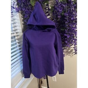 Purple Hoodie Sweatshirt Fleece Pullover Unisex Small Cozy Casual Warm